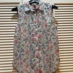 H&M Sheer Floral Blouse